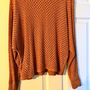 Express Gold Crew Neck Sweater Classic Knit